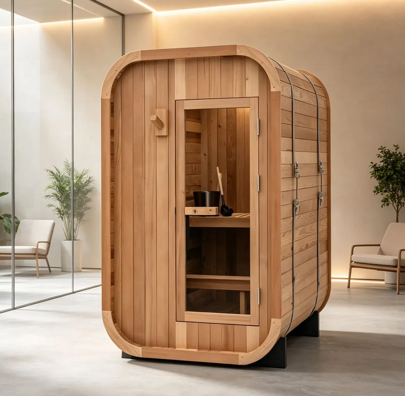 Sauna cube Kuutio 4 places, vue 3 sur 8