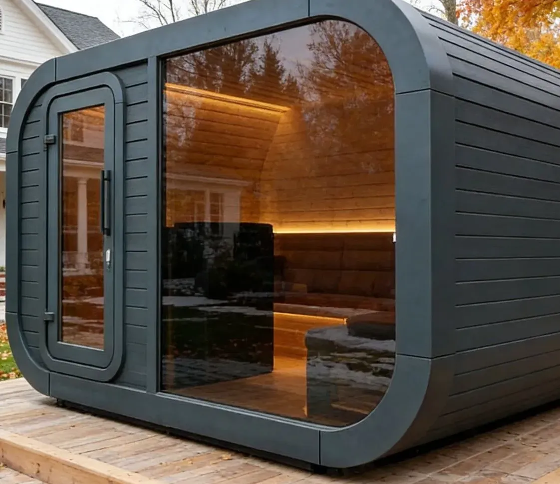 Sauna cube Kuutio anthracite 4 places, vue 4 sur 8