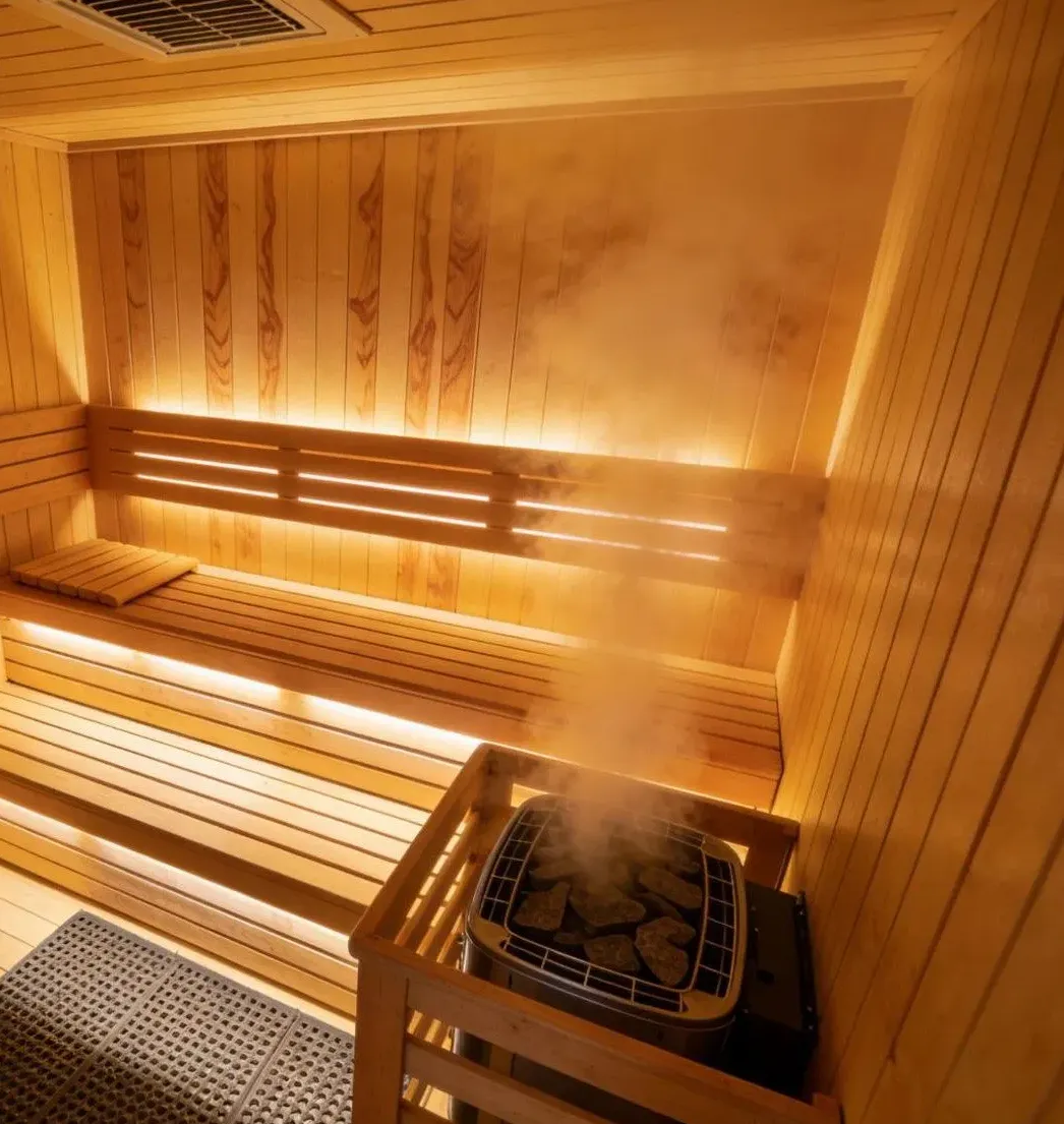 Sauna cube Kuutio anthracite 4 places, vue 7 sur 8
