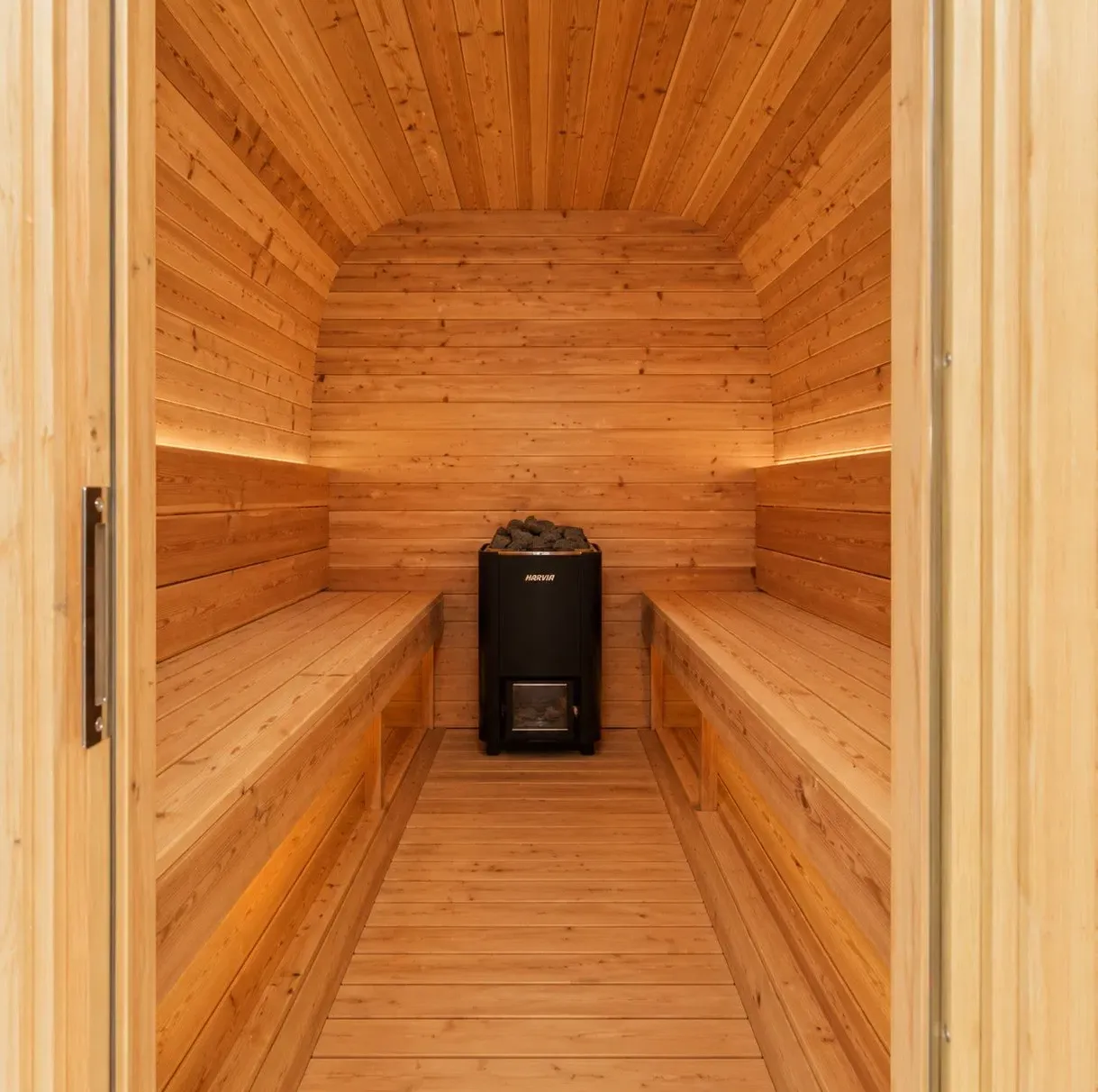 Sauna cube Talo 300 à toiture noire 6 à 8 places, vue 6 sur 6
