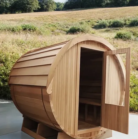 Sauna tonneau Kelo compact 2 à 3 places Ø 170 × 170 cm