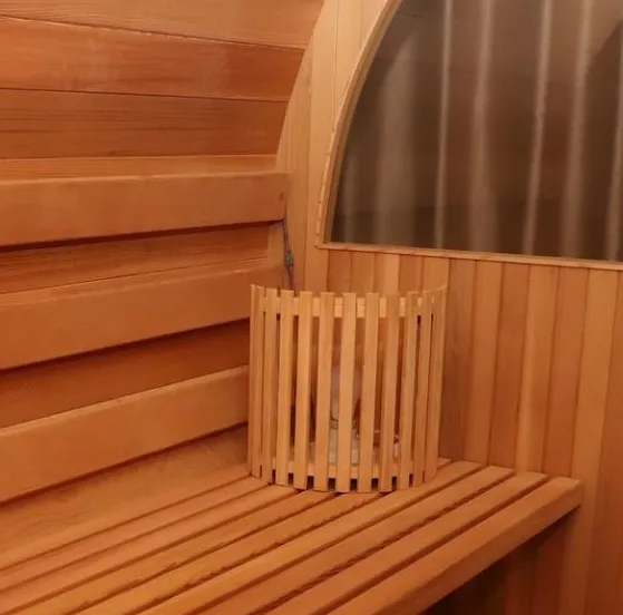 Sauna tonneau Kelo compact 2 à 3 places Ø 170 × 170 cm, vue 7 sur 7