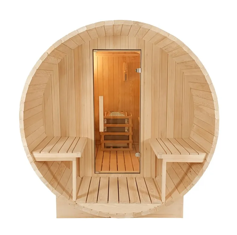 Sauna tonneau Oulu 4 à 6 places Ø 180 × 210 cm, vue 2 sur 2