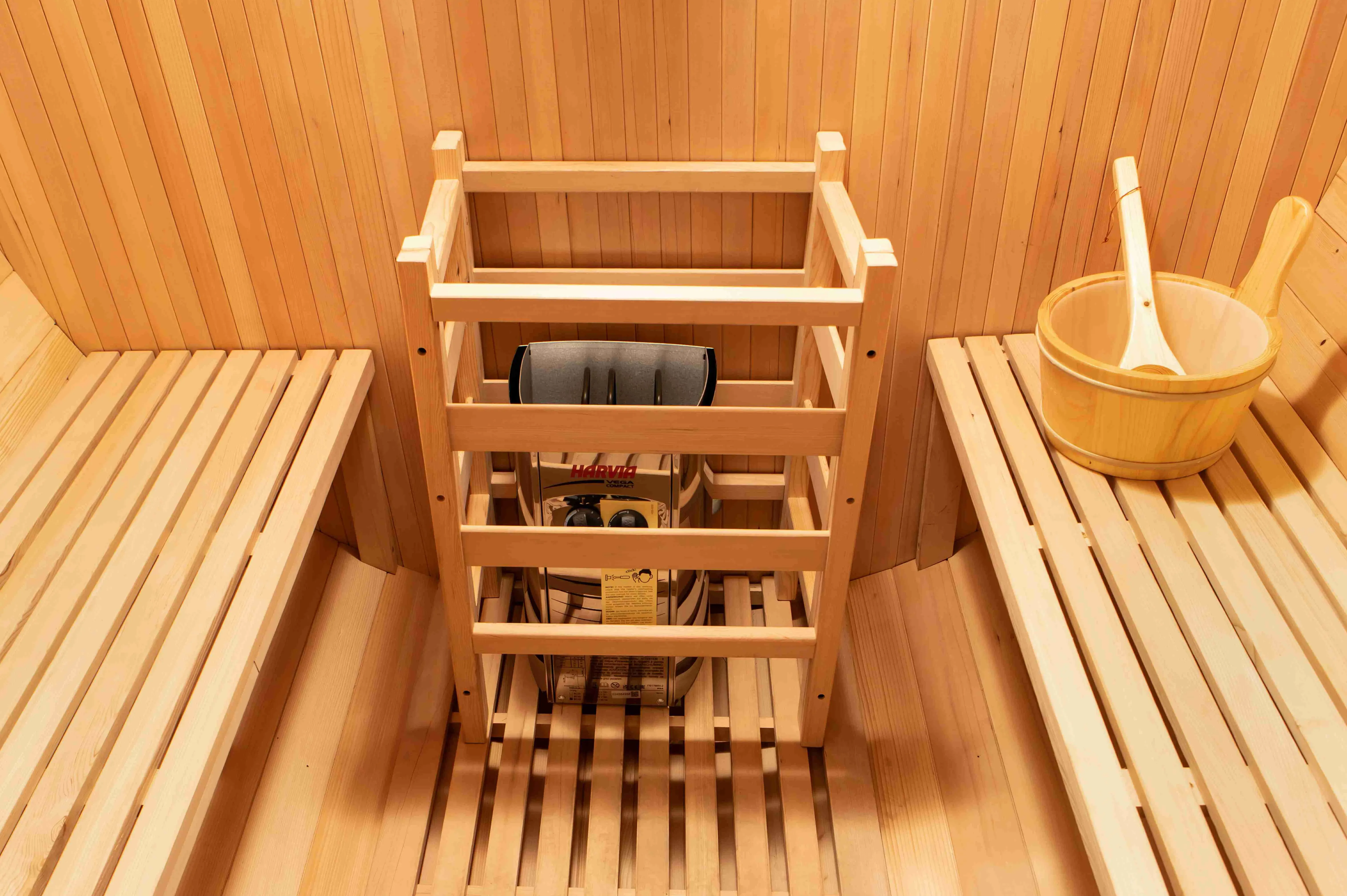 Sauna tonneau panoramique Kaari 4 places Ø 190 × 170 cm, vue 5 sur 8
