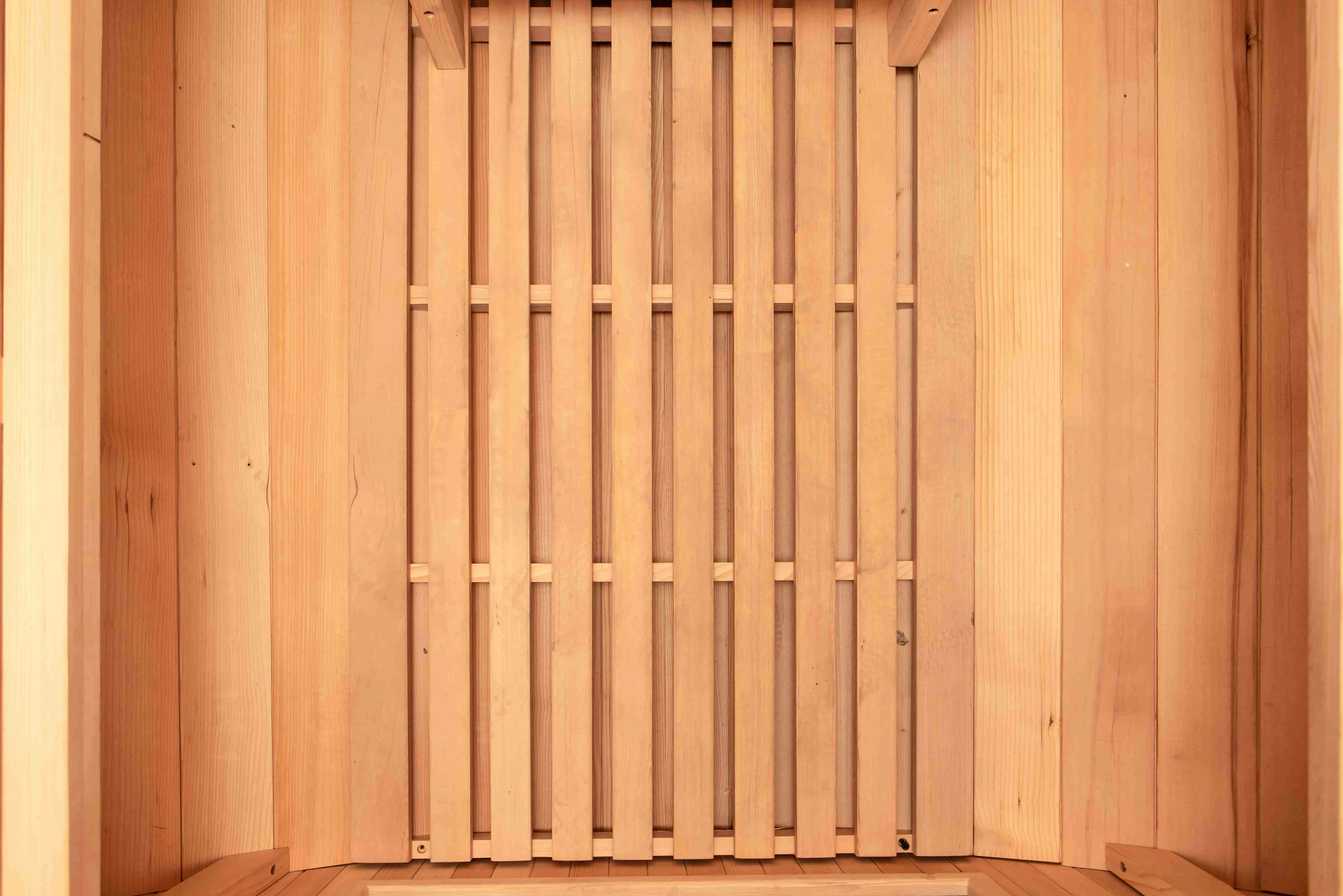 Sauna tonneau panoramique Kaari 4 places Ø 190 × 170 cm, vue 6 sur 8