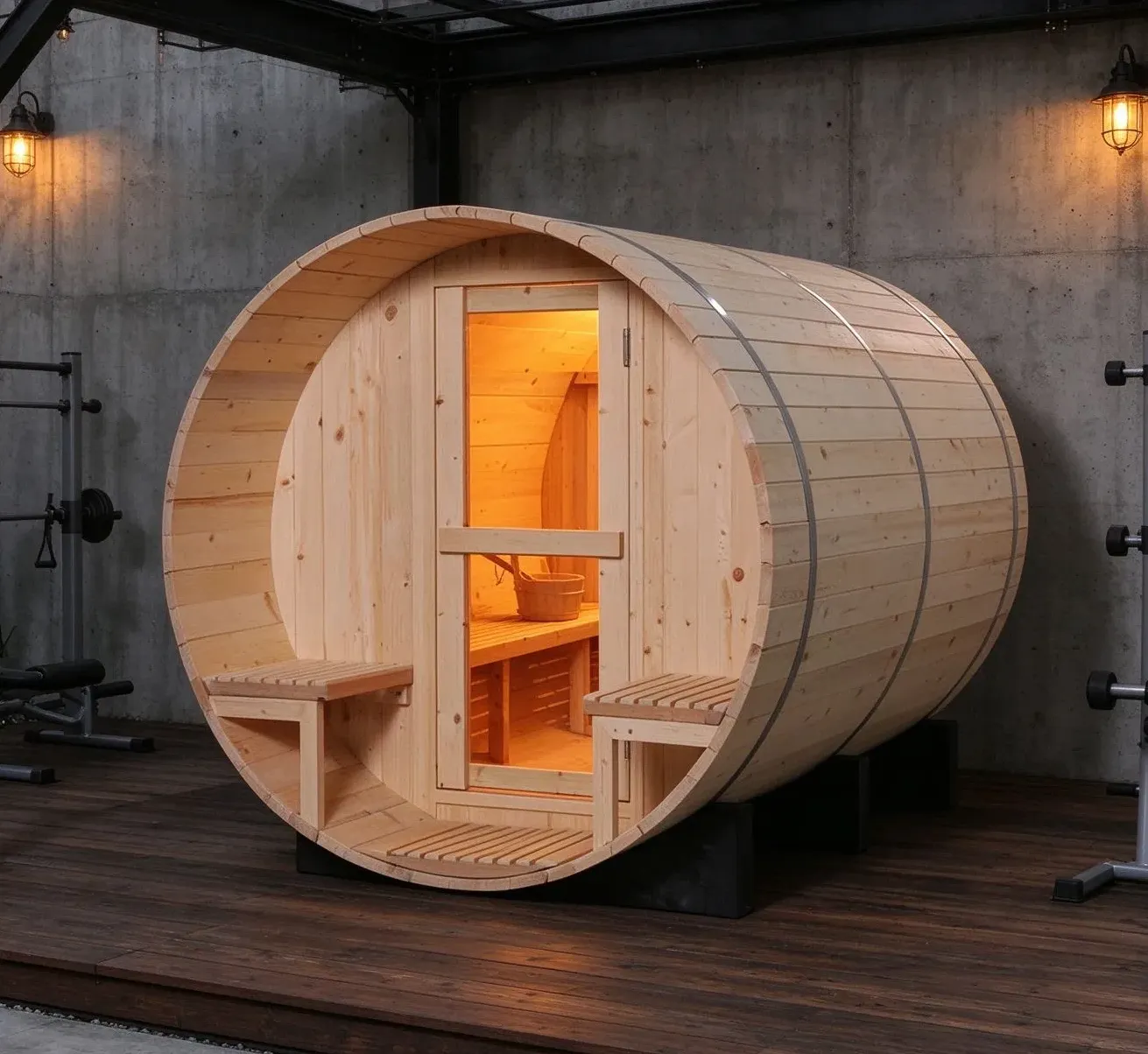 Sauna tonneau Saimaa 4 places Ø 180 × 180 cm